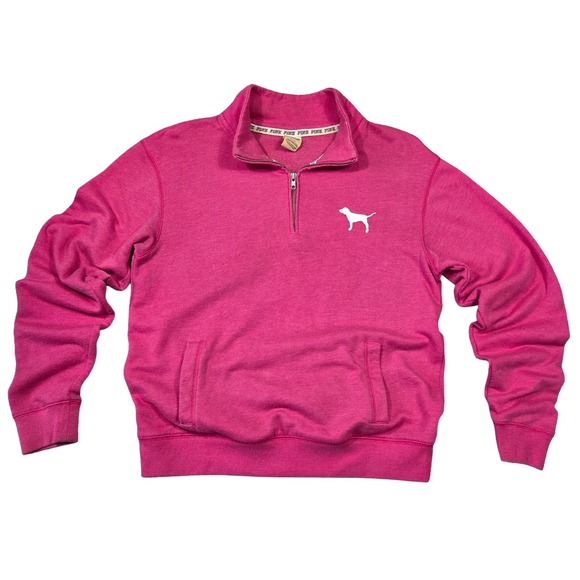 Y2k PINK Victorias Secret Pullover Sweatshirt Womens S 2000s Preppy Bratz Lounge - Picture 1 of 8